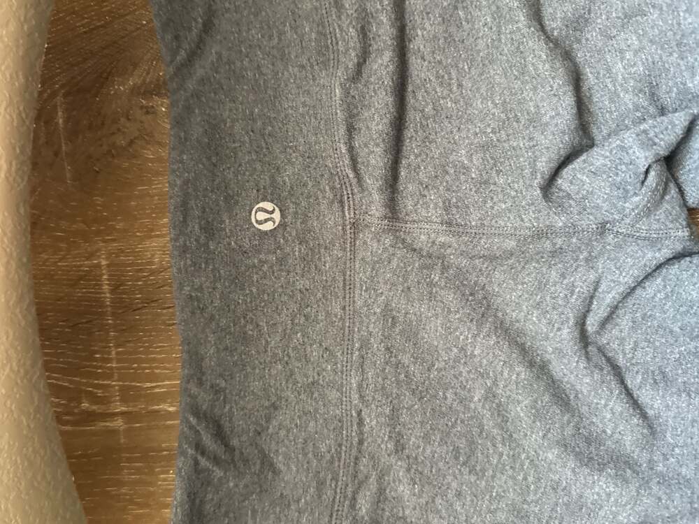 Lululemon Still Falling Crop Leggings Charcoal Gray Green Size 6 - Picture 5 of 8